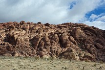 rocks in a desert in Nevada