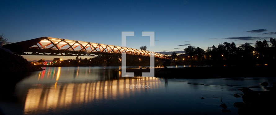 Peace Bridge at night 