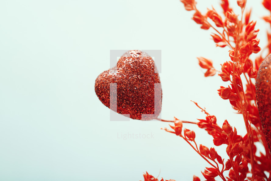 glittery red heart 