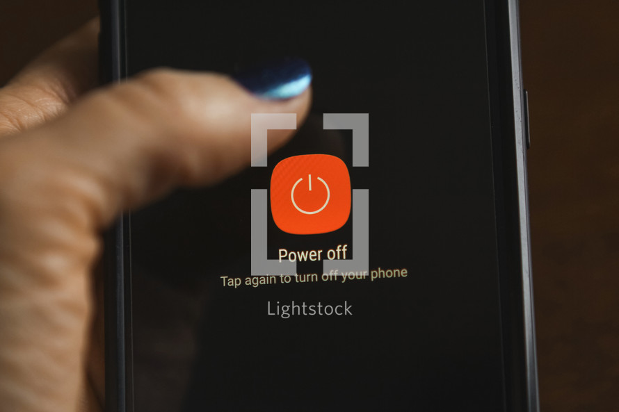 power off button on a smartphone 