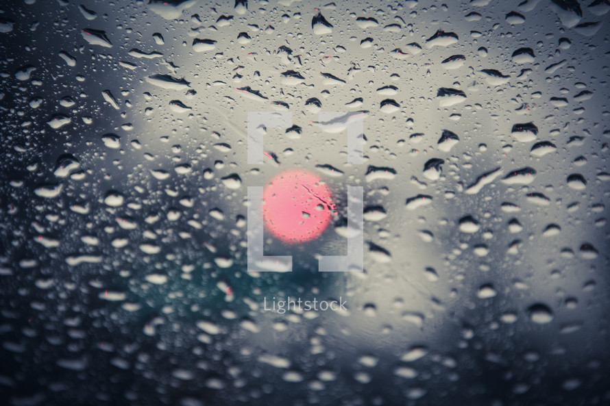 rain on a window 