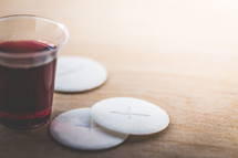communion cup and wafer 