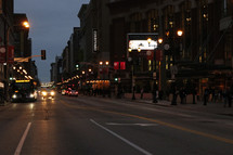 city streets at night 