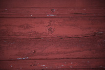 red painted wood 