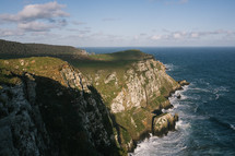 cliffs along the shoreline of New Zealand 