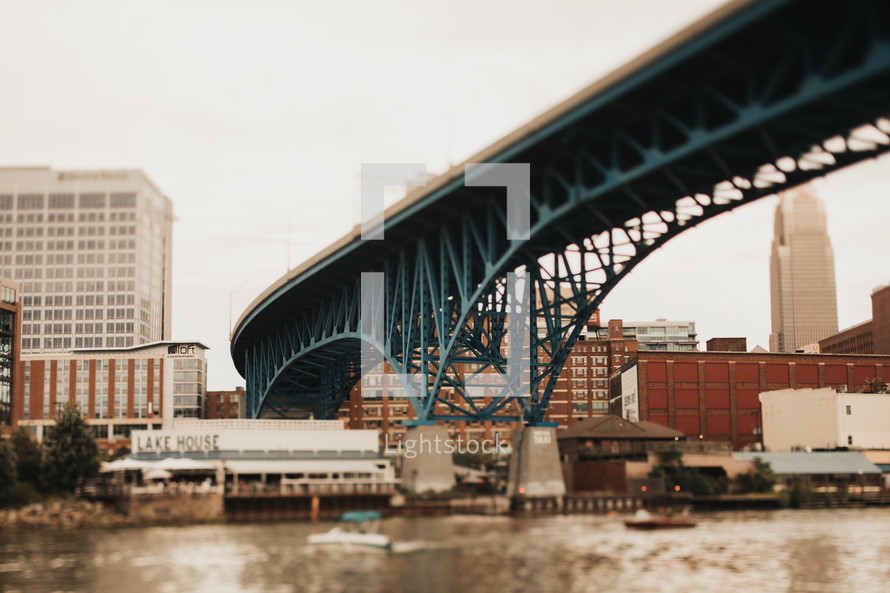 city bridge over a river 