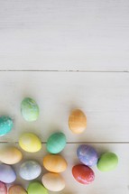 scattered Easter eggs 