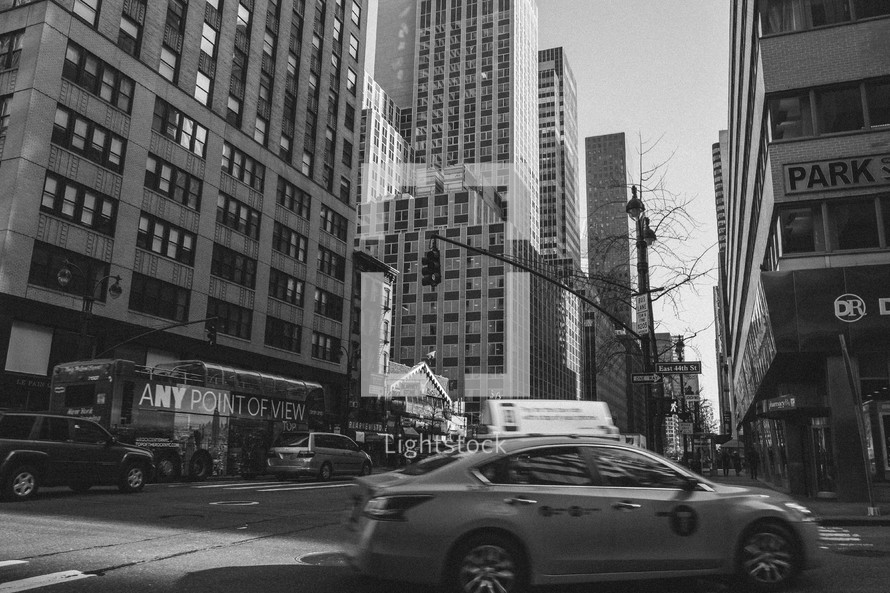 New York City street traffic 