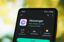 Facebook messenger app on a smartphone 