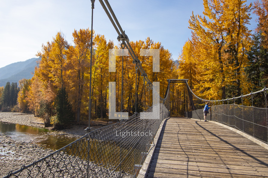 bridge and fall foliage 