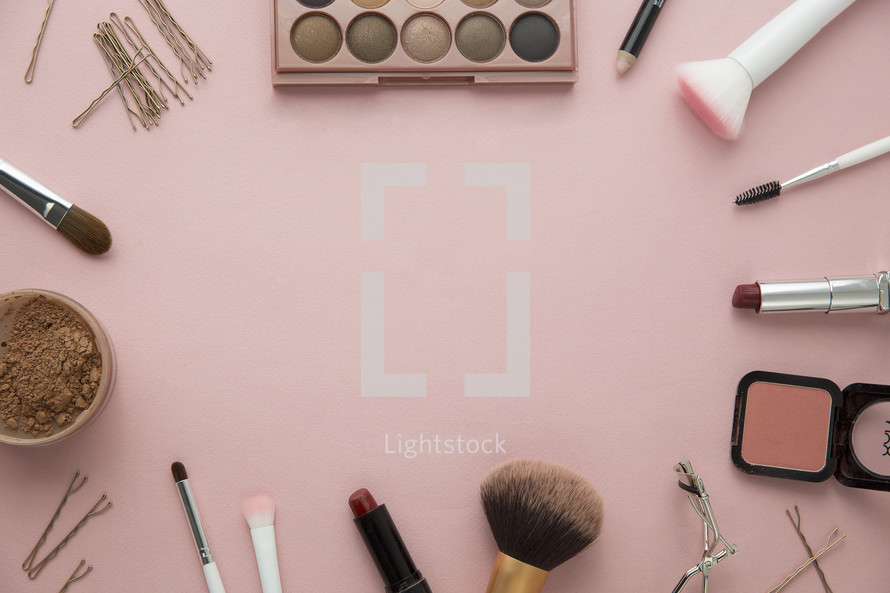 makeup on a countertop — — Lightstock