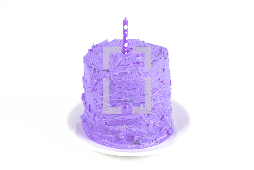 purple birthday cake 