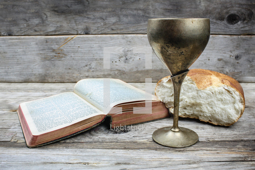 communion elements and Bible 