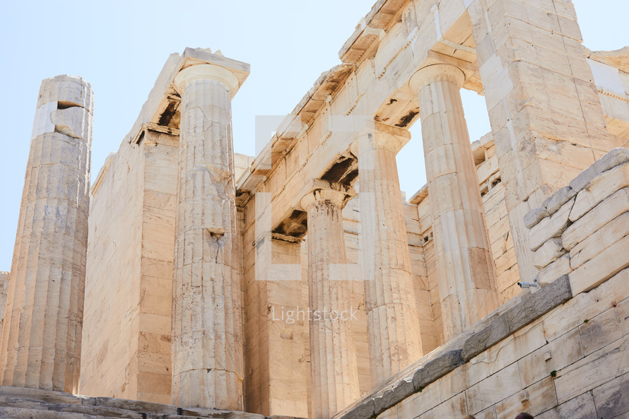 old Greek columns 