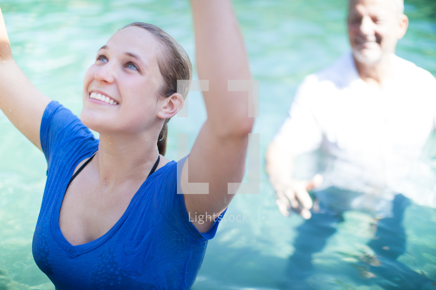baptism in a body of water 