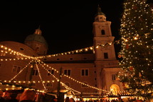 Christmas lights and Christmas tree