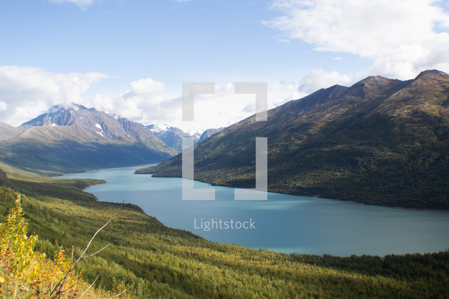 Lake and Mountain landscape in Alaska