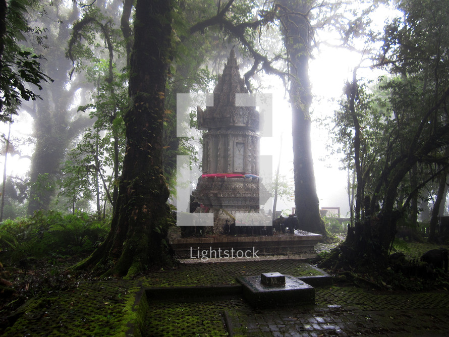 Buddhist prayer altar 