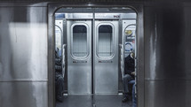 doors on a subway train 