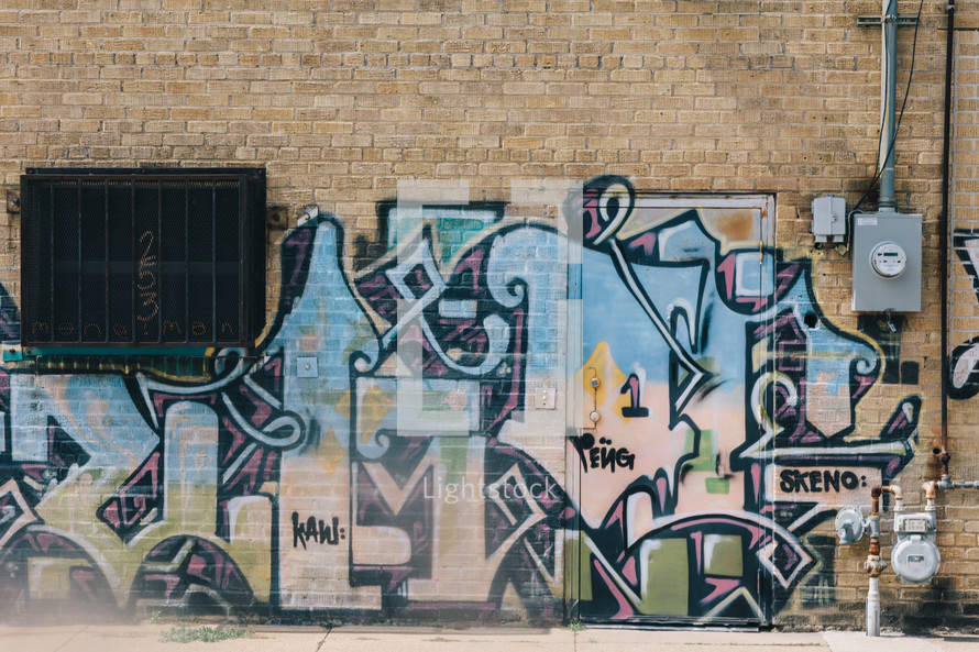 graffiti on a city wall 