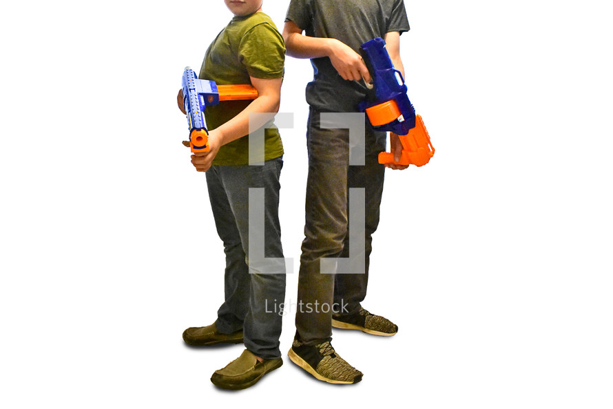 kids with nerf guns 