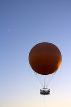 hot air balloon at sunset 