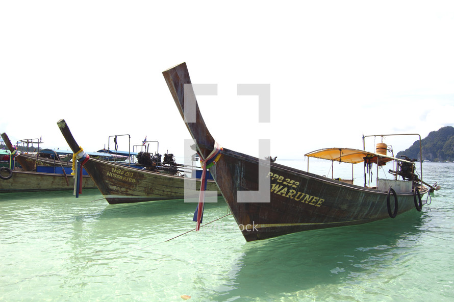 tropical fishing boats
