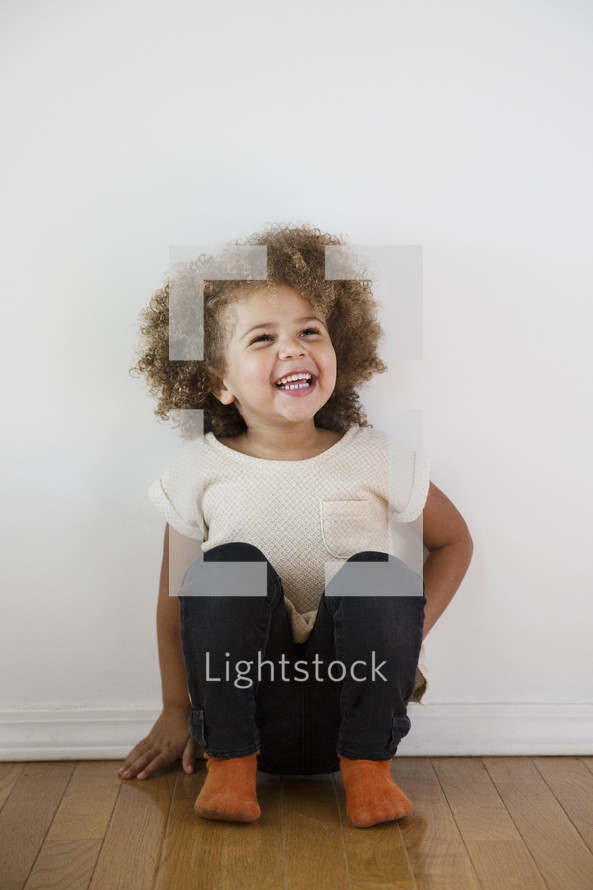 a smiling happy toddler girl 