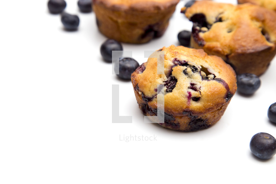 baking blueberry muffins 