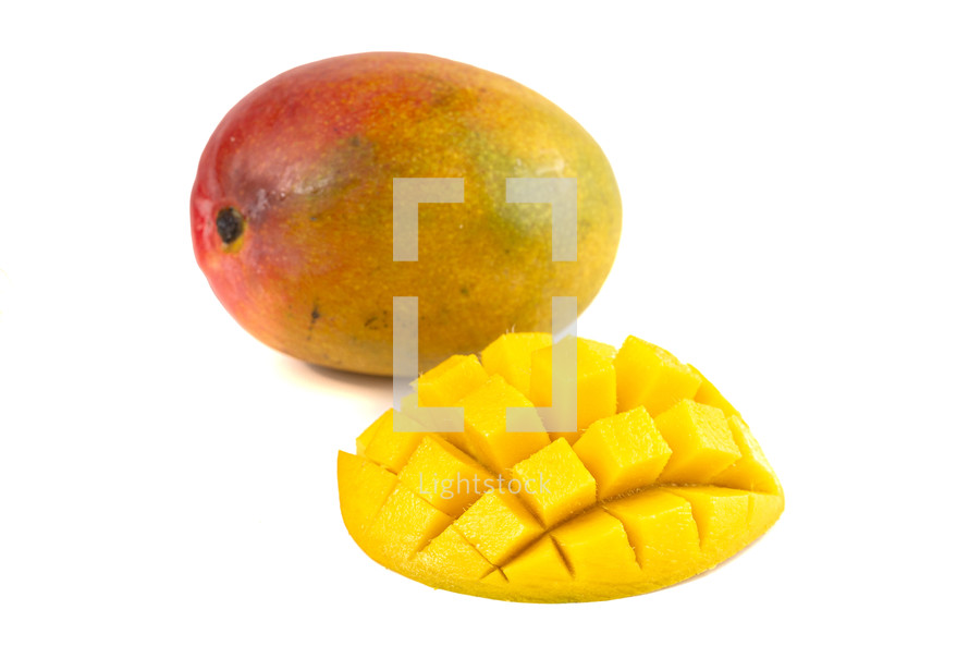 mango on a white backgorund 