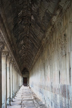 covered stone corridor 
