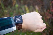 a Bible app on a smartwatch 