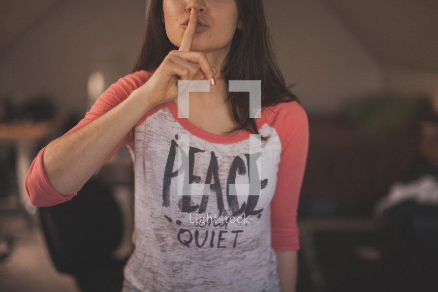 shhh . . . peace and quiet t-shirt 