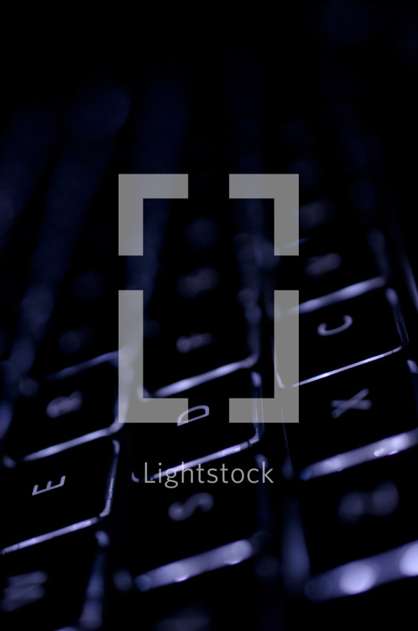 Illuminated computer keyboard.