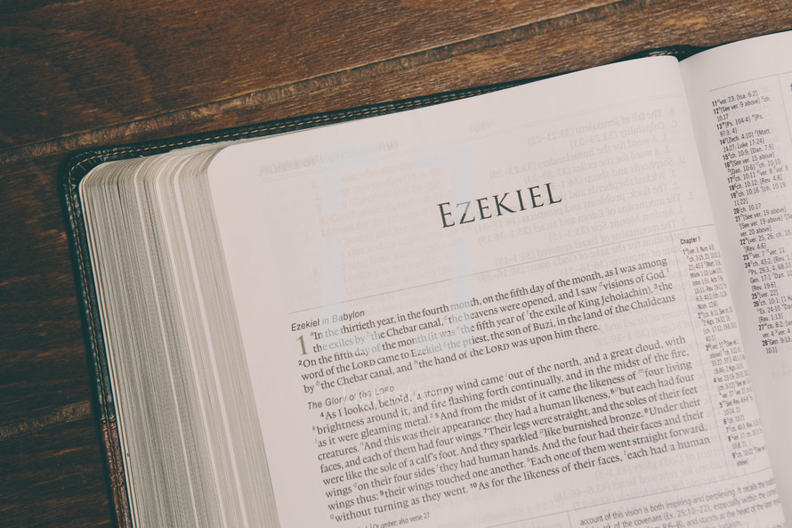 Bible opened to Ezekiel 