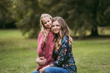 a mother and daughter portrait 