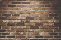 exposed brick wall of loft apartment or comedy club