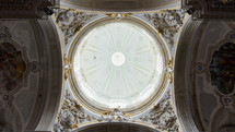 Dome of a church with windows where the light of the holy spirit enters