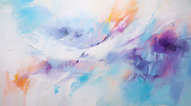 Abstract painted blue, purple, and orange background. 