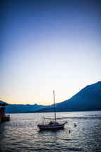 boat on the waters of Lake Como 