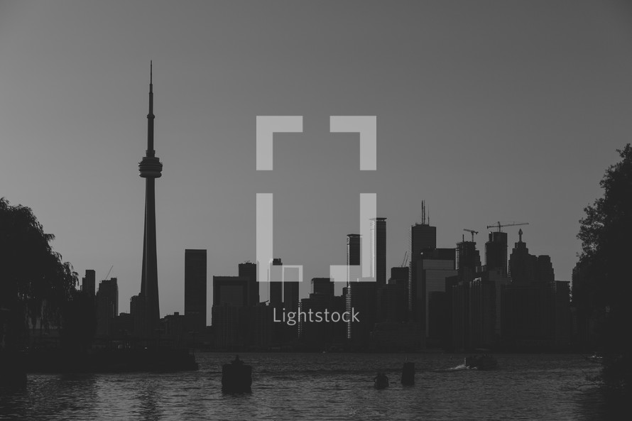 Toronto Skyline in black and white 