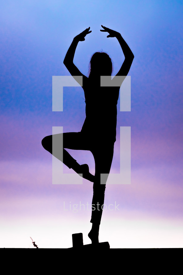 silhouette of a ballerina 