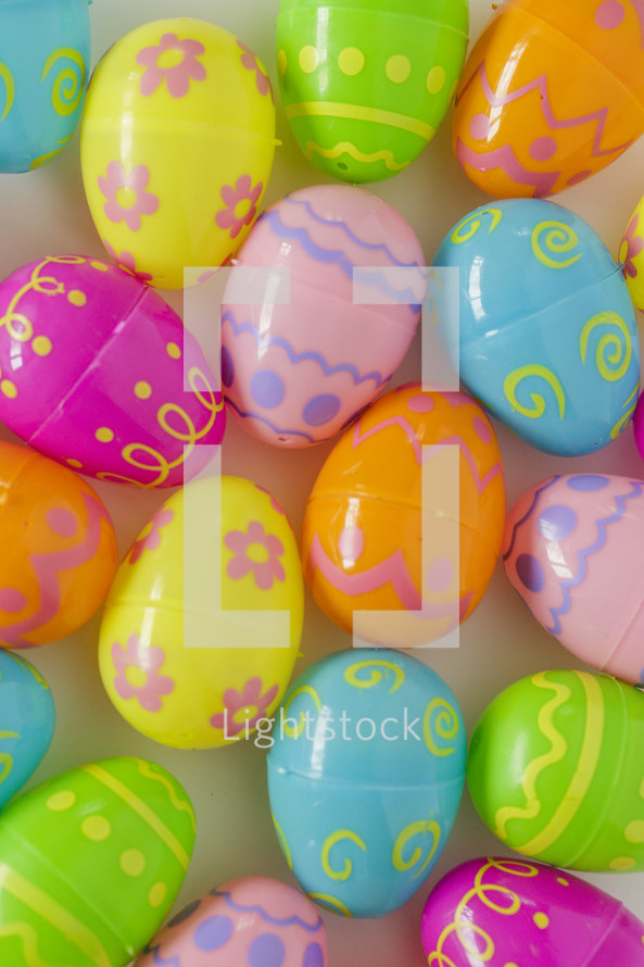 plastic Easter eggs 