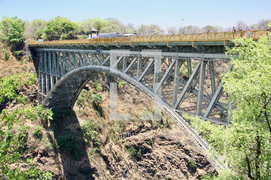 Victoria Falls Bridge Spans the Zambezi River