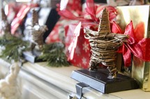 stocking holders on a mantle 