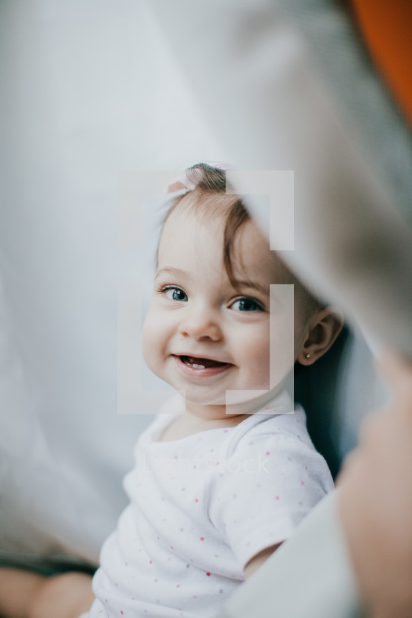 a smiling toddler girl 