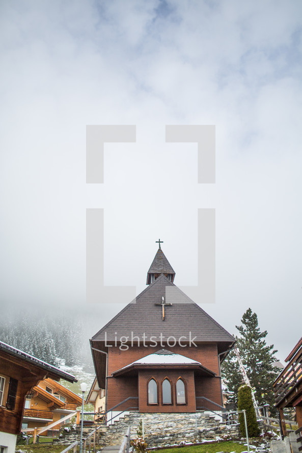 A small church in the Swiss Alps 