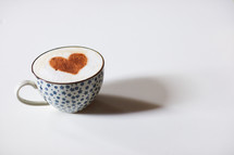 cinnamon heart in a coffee cup 