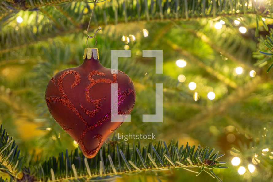 ornament hanging on a Christmas tree 