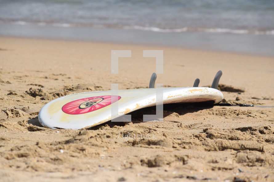 surfboard on the beach 